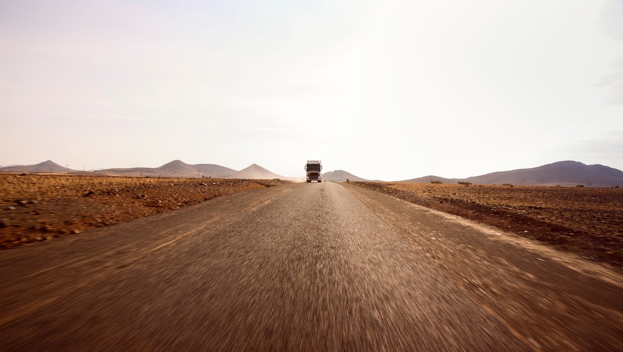 Volvo FH pe autostrada marocană